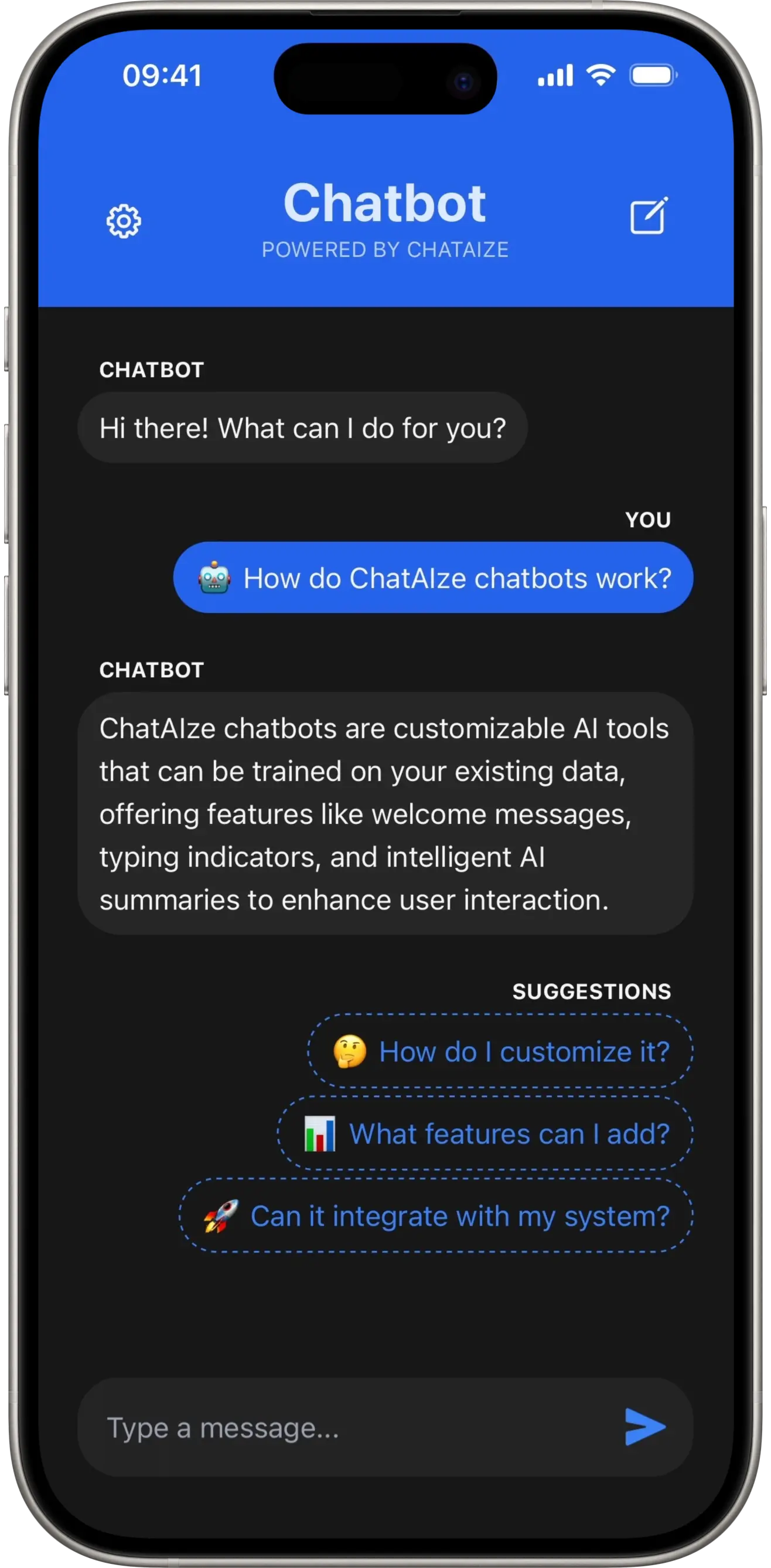 ChatAIze chatbot showcase