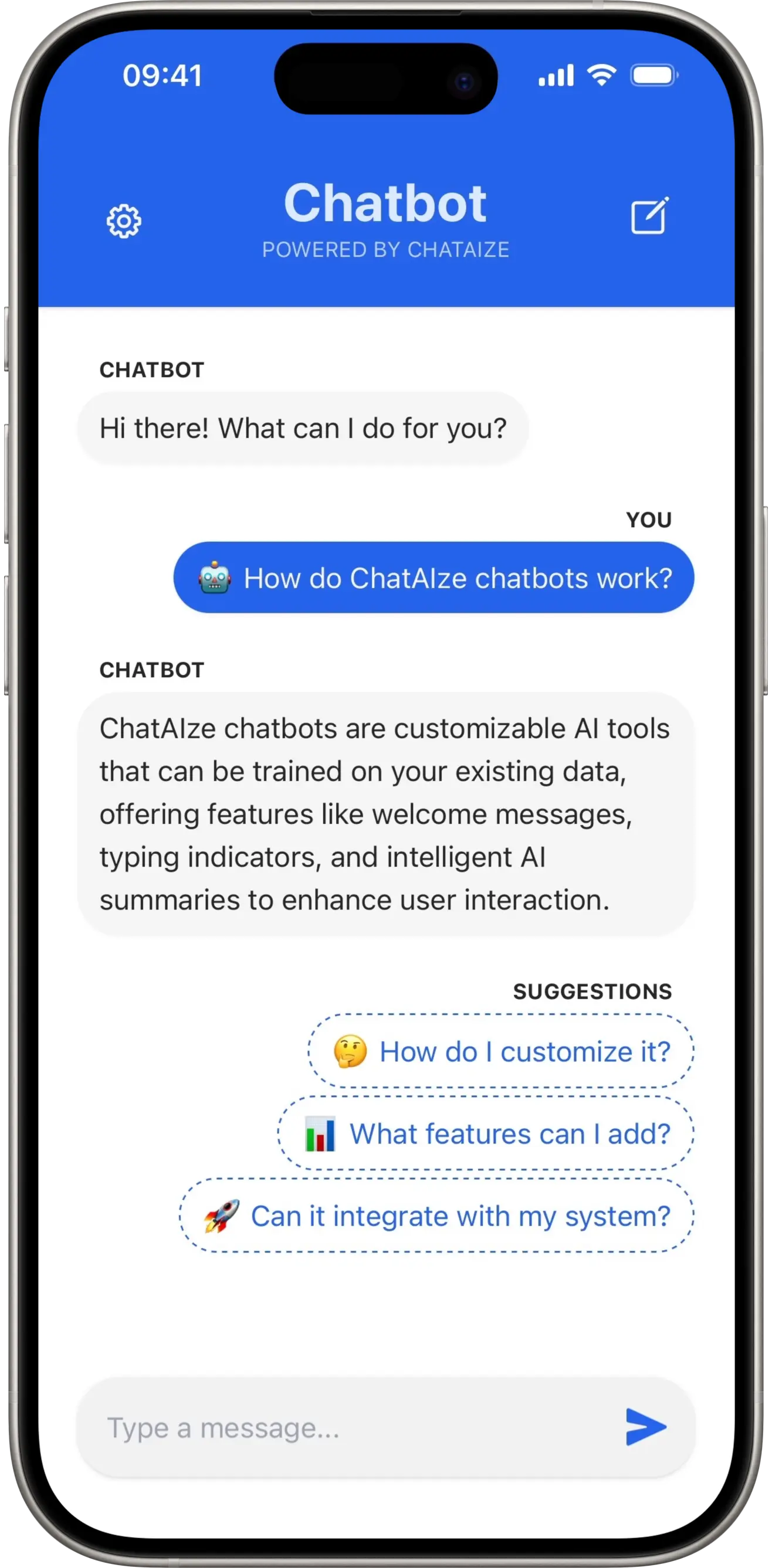 ChatAIze chatbot showcase